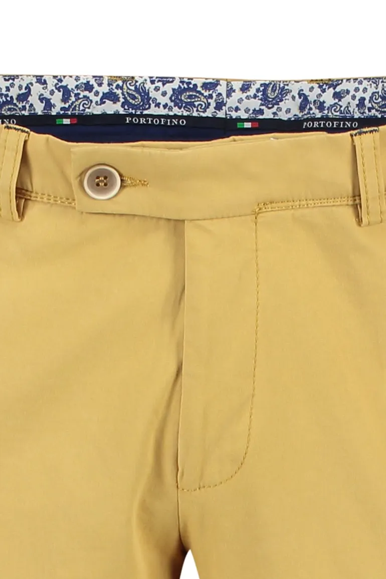 Gele chino Portofino slim fit