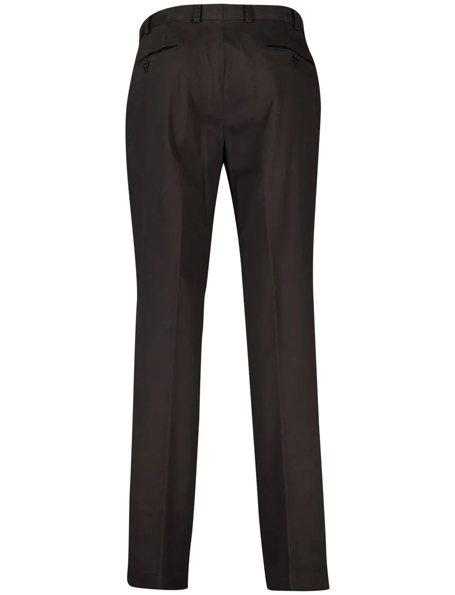Hiltl pantalon antraciet katoen effen normale fit