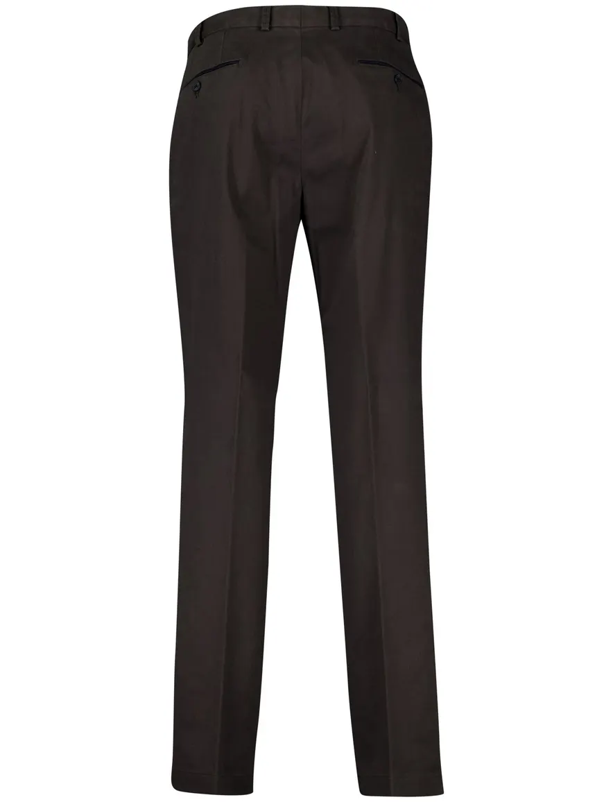 Hiltl pantalon antraciet katoen effen normale fit