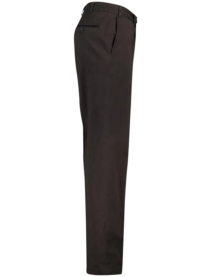 Hiltl pantalon antraciet katoen effen normale fit