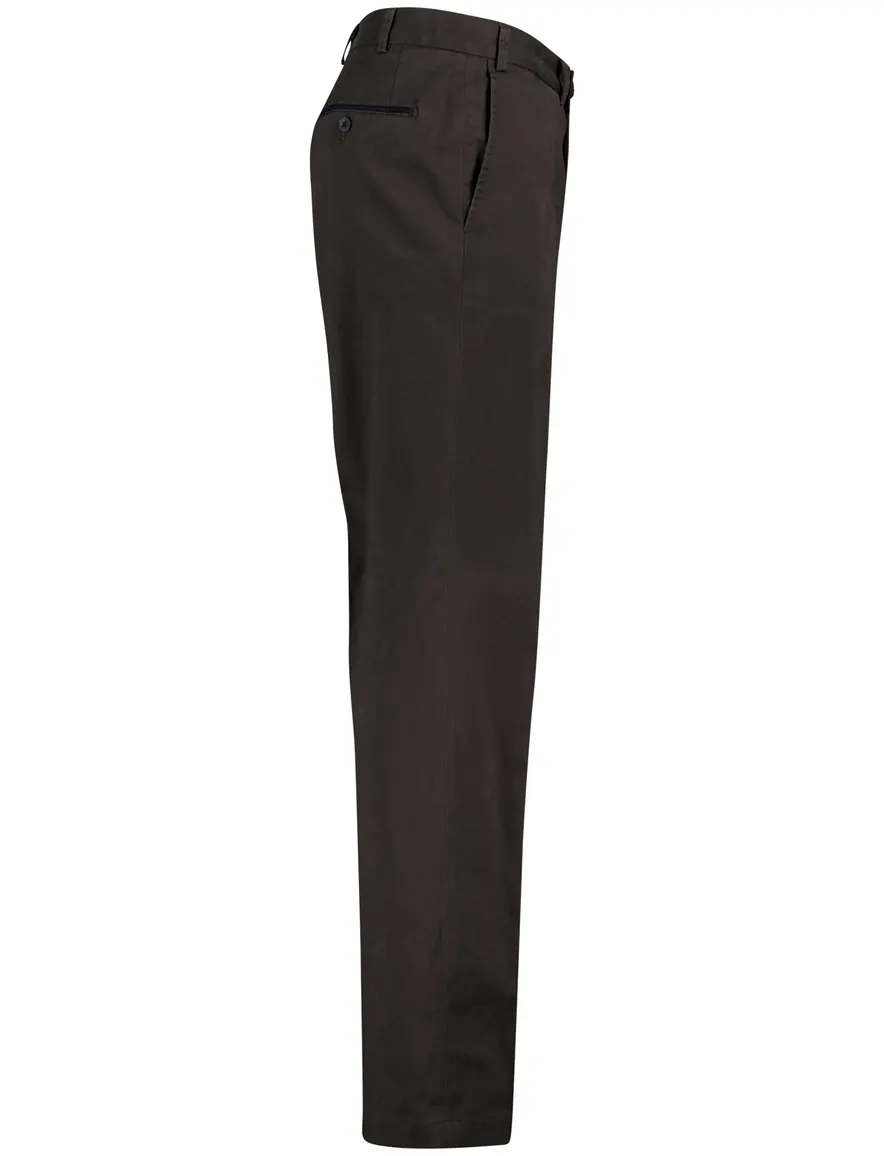 Hiltl pantalon antraciet katoen effen normale fit