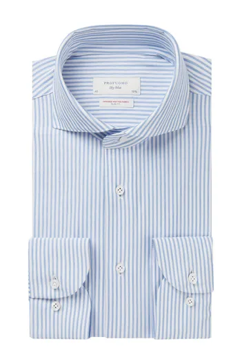 Profuomo Overhemd Profuomo blauw gestreept Sky Blue