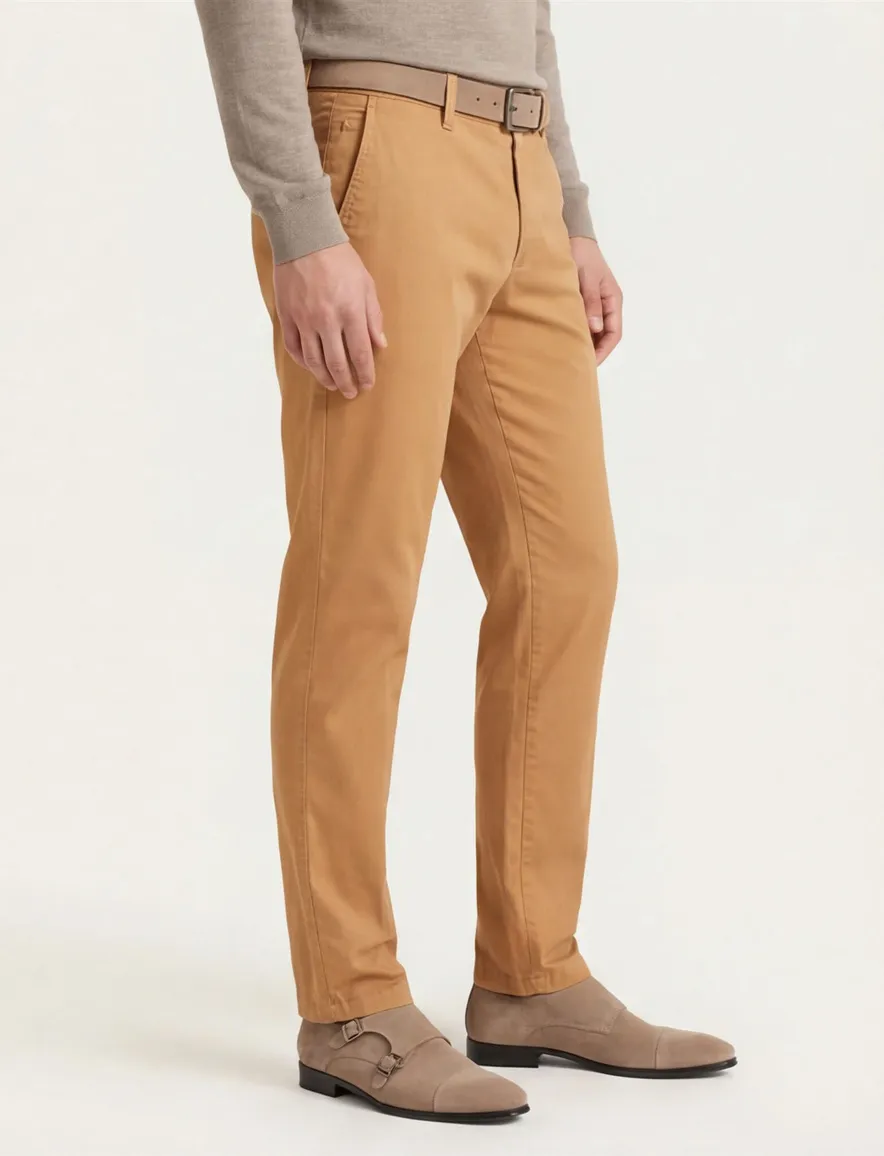 Katoenen chino oranje M.E.N.S. Madison