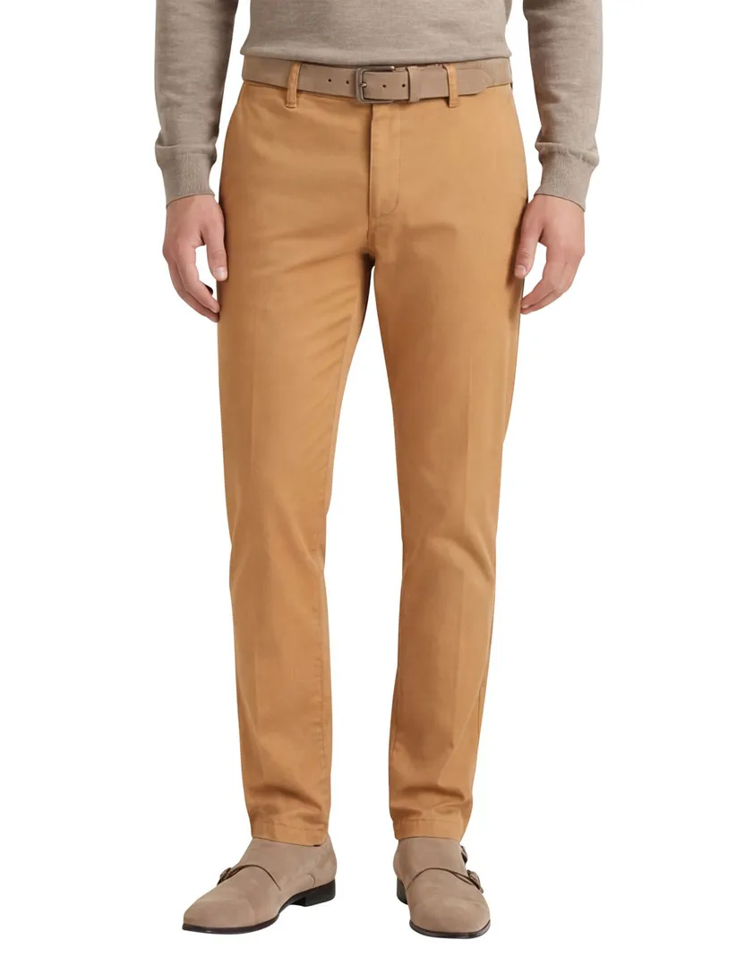 Katoenen chino oranje M.E.N.S. Madison