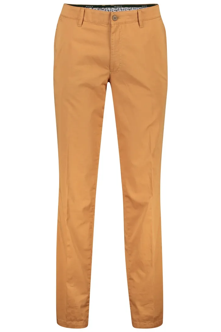 M.E.N.S. chino Madison oranje effen