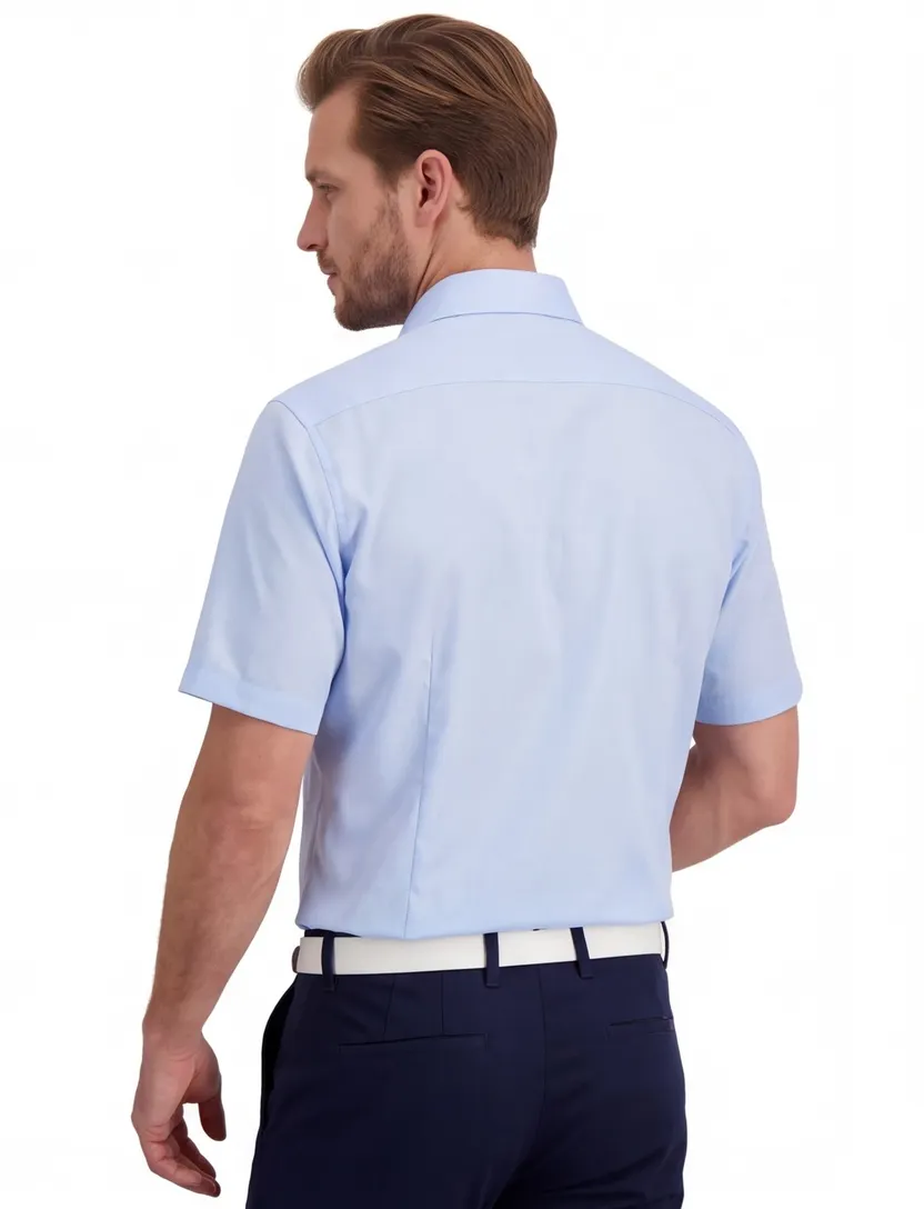 Korte mouw overhemd Olymp lichtblauw Comfort Fit