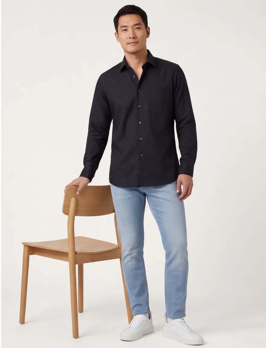 Overhemd Olymp Modern Fit navy