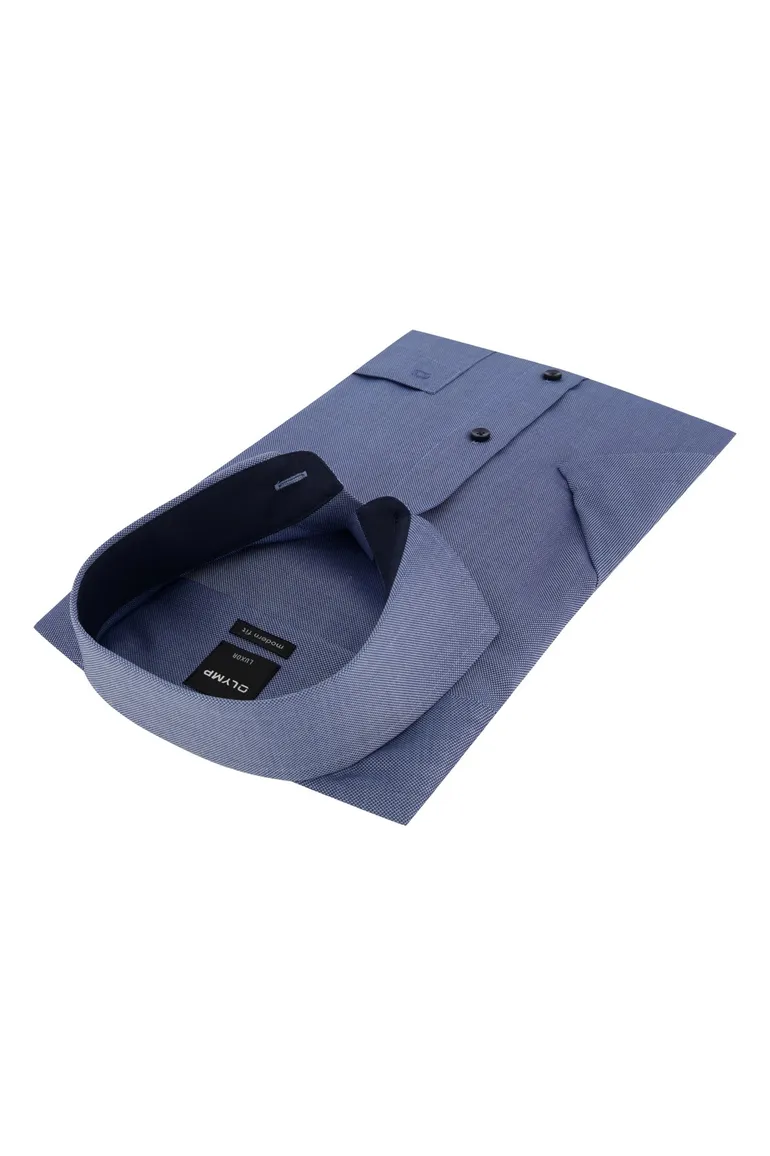 Overhemd Olymp korte mouw donkerblauw modern fit