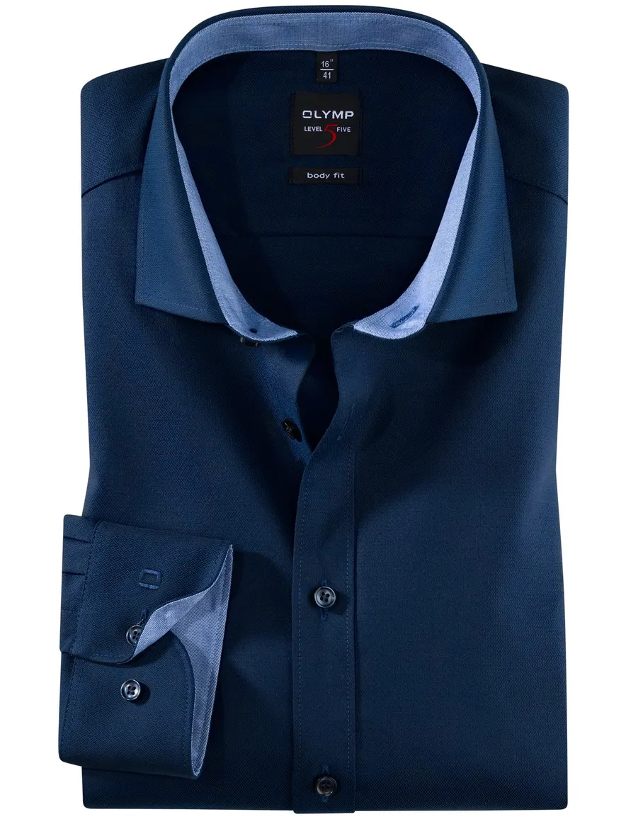 Overhemd Olymp Level 5 donkerblauw