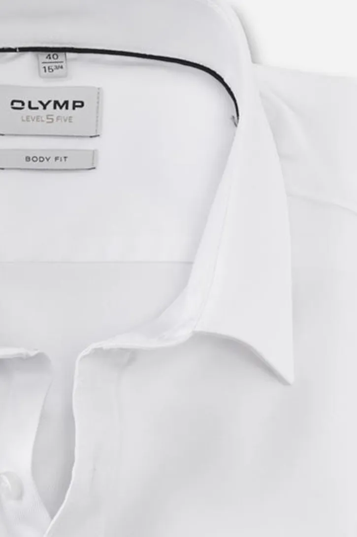 Olymp overhemd wit Body Fit effen katoen