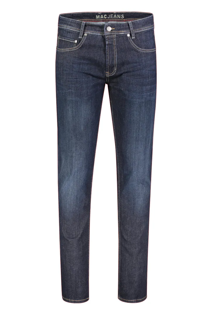 Mac spijkerbroek donkerblauw effen denim, katoen