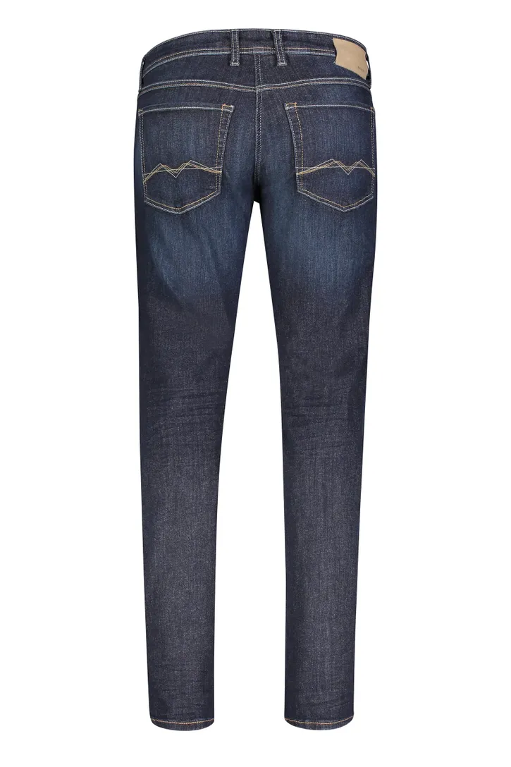 Mac spijkerbroek donkerblauw effen denim, katoen