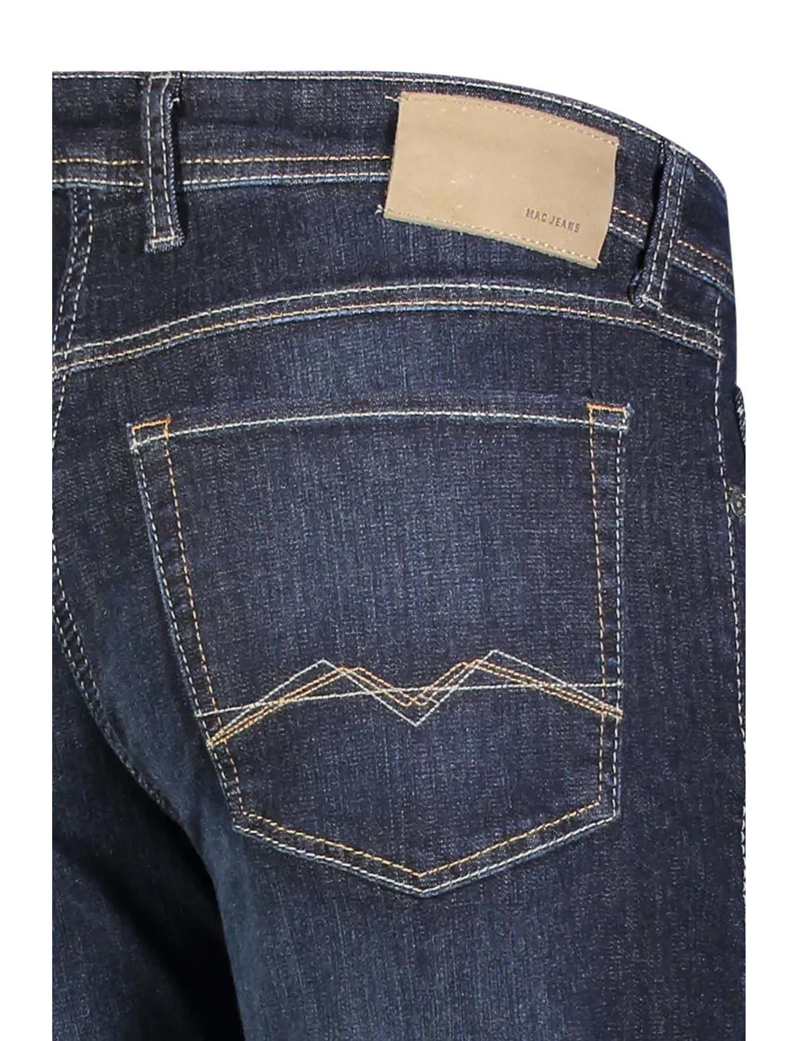 Mac jeans donkerblauw effen denim, katoen