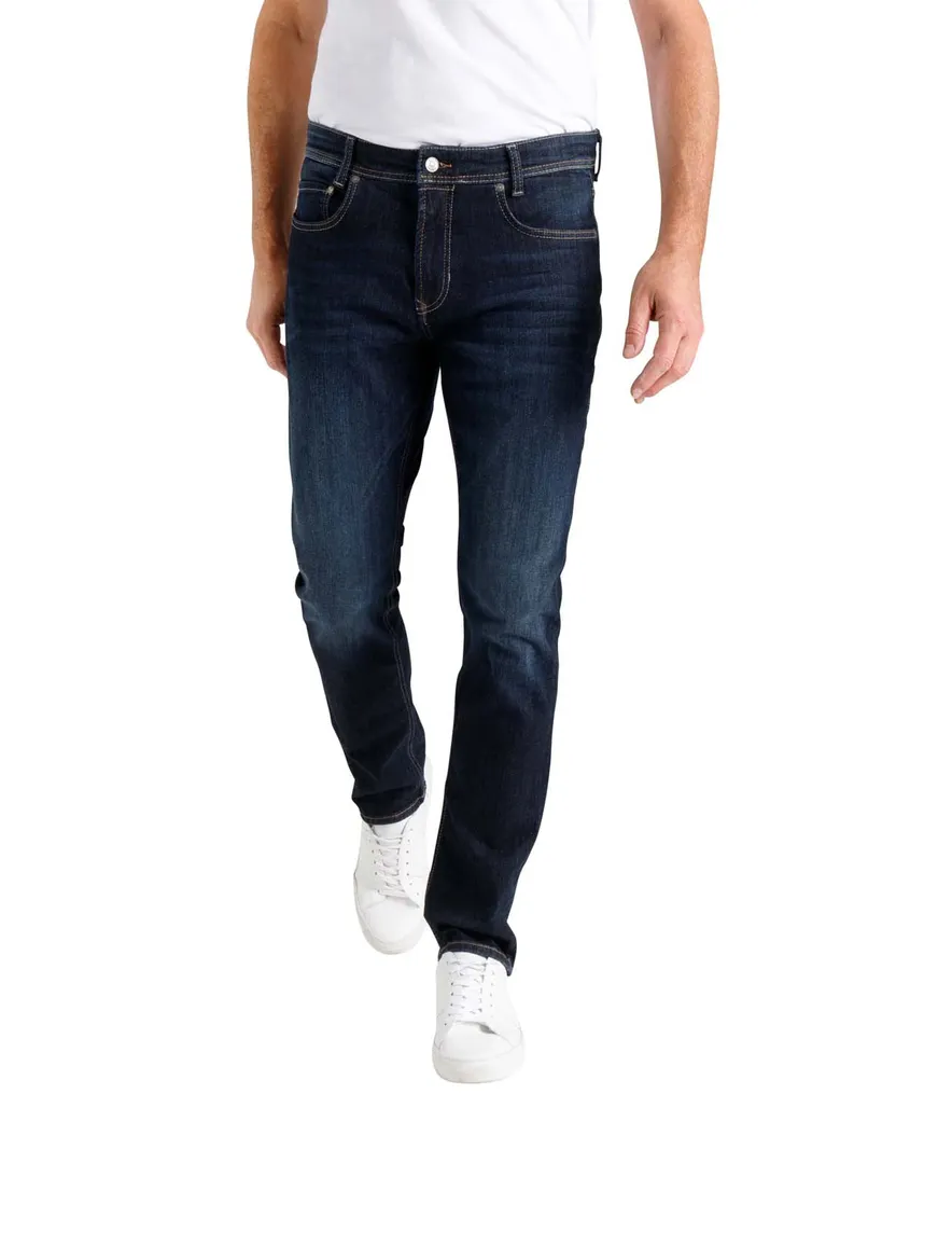 Mac jeans donkerblauw effen denim, katoen