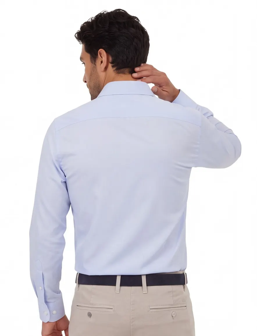 Overhemd Casa Moda Casual Fit mouwlengte 7 lichtblauw