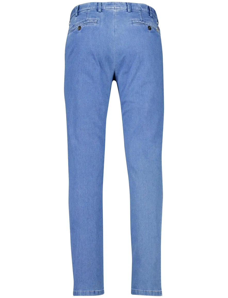 Meyer pantalon blauw flatfront normale fit