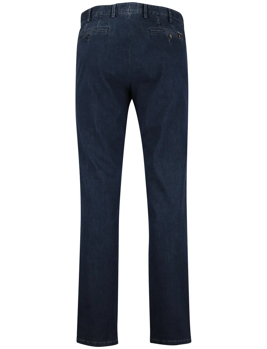 Meyer denim pantalon katoen blauw normale fit Oslo