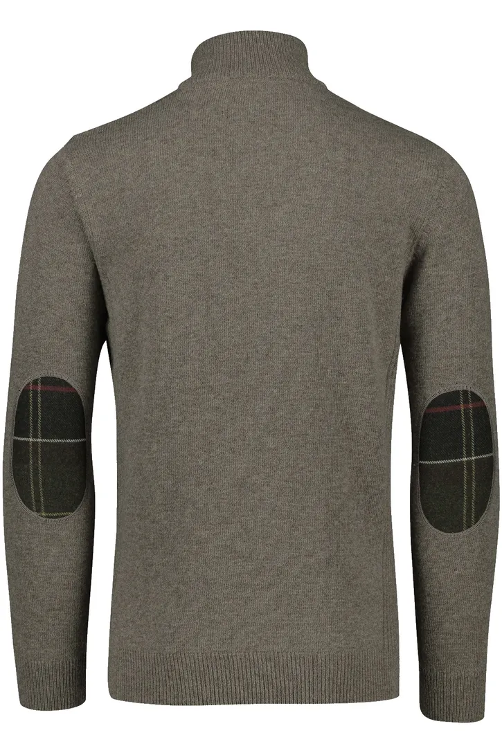 Trui met rits beige melange Barbour
