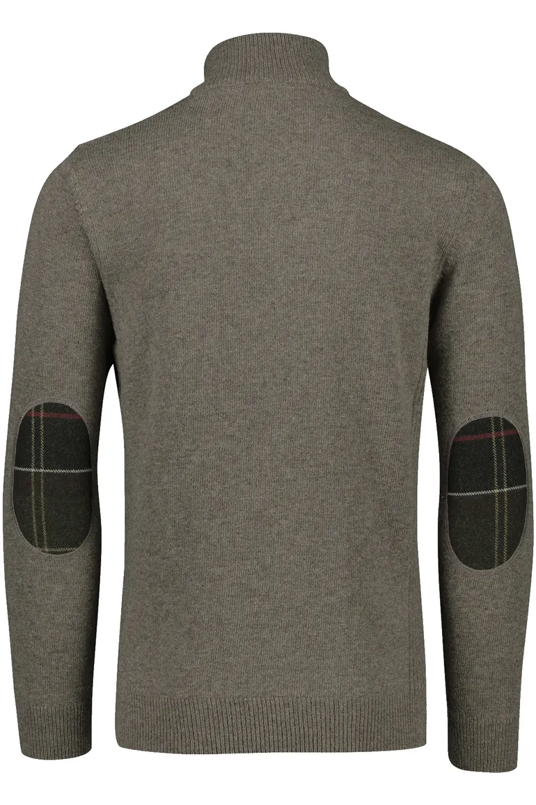 Trui met rits bruin gemeleerd Barbour