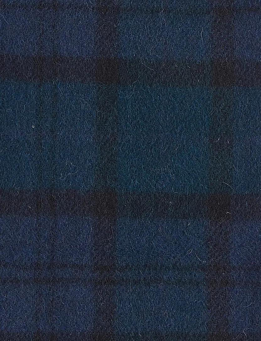 Barbour sjaal donkerblauw geruit zwart