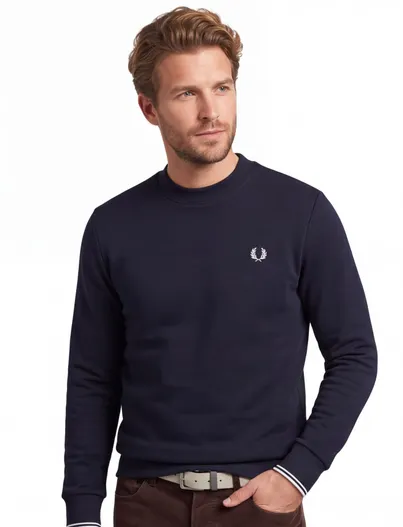 Fred Perry Fred Perry trui ronde hals navy