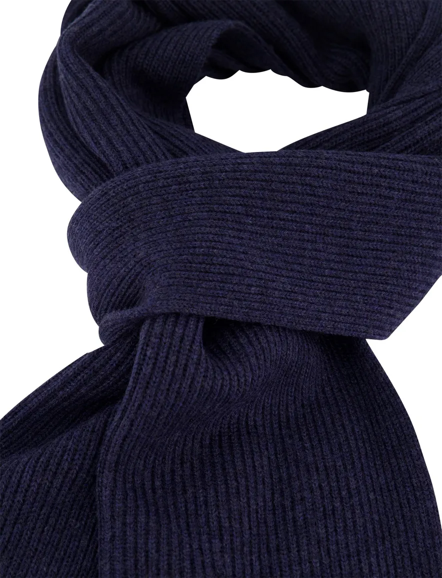Ralph Lauren sjaal 100% wol donkerblauw
