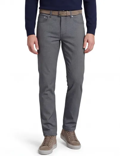 Pierre Cardin Pierre Cardin broek grijs blauw Lyon