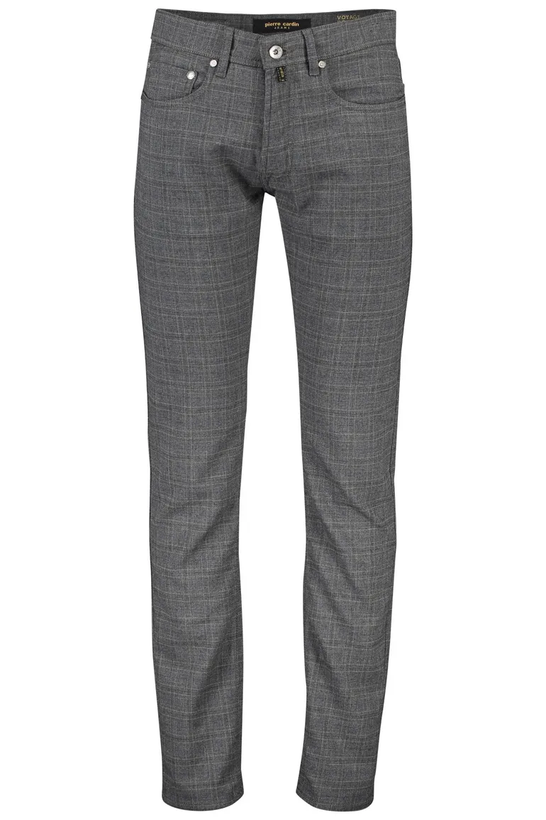 5-pocket grijs geruit Pierre Cardin Lyon