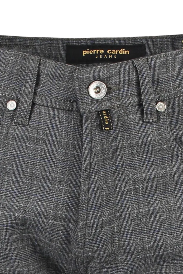 5-pocket grijs geruit Pierre Cardin Lyon