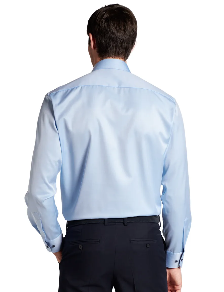 Comfort Fit Eterna overhemd blauw