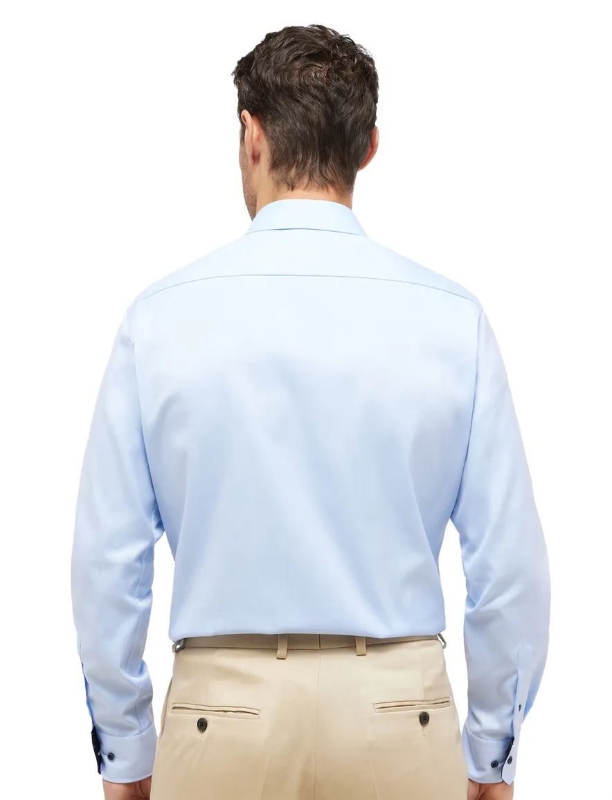 Modern Fit overhemd Eterna blauw strijkvrij