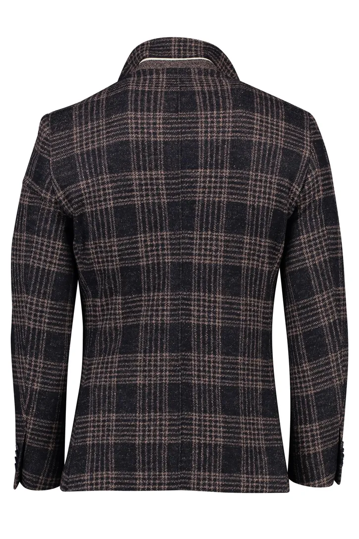 Colbert Portofino geruit beige donkerblauw