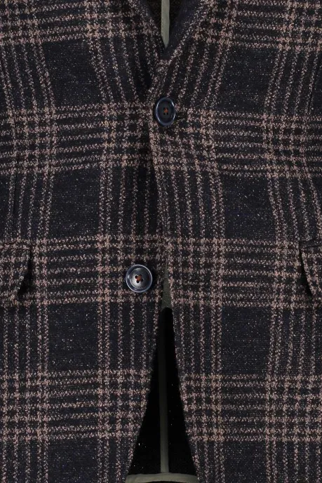 Colbert Portofino geruit beige donkerblauw