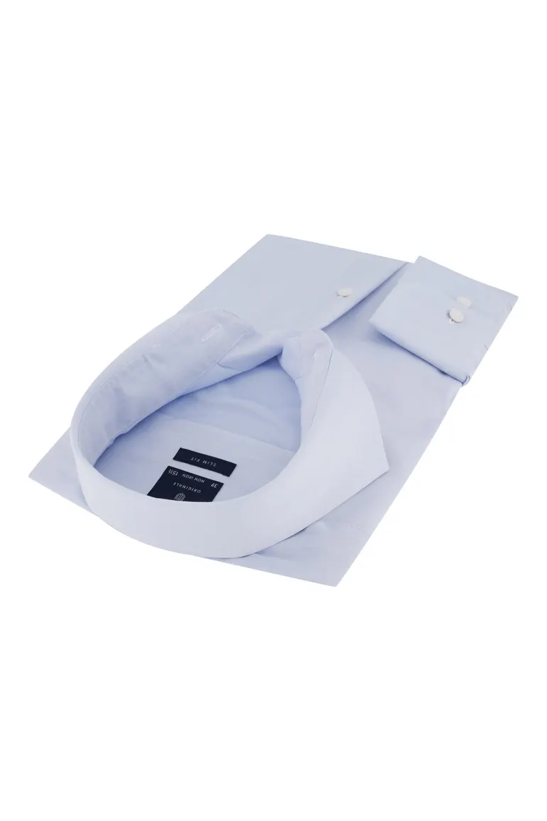 Overhemd Profuomo blauw stijkvrij