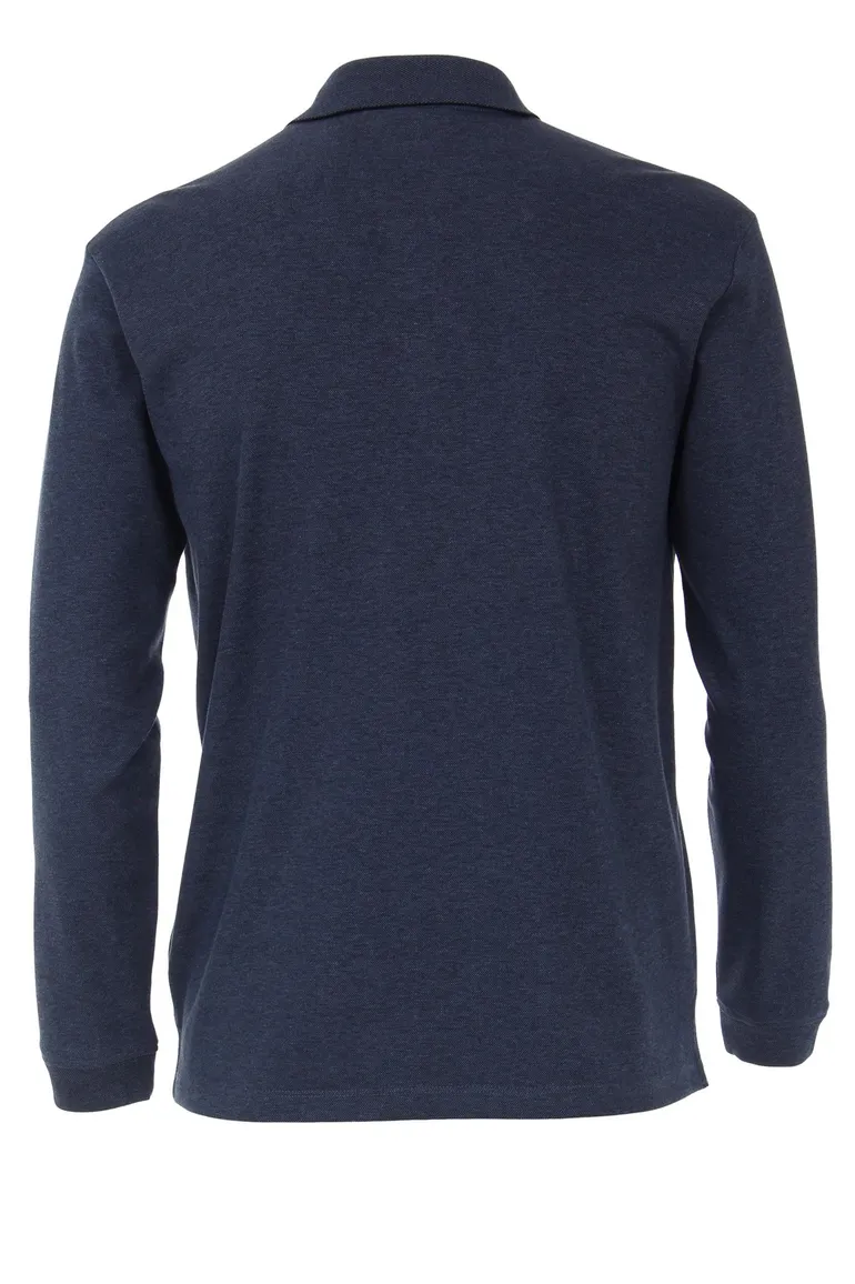 Casa Moda polo blauw 3 knoops borstzak
