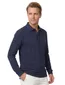 Casa Moda polo blauw 3 knoops borstzak