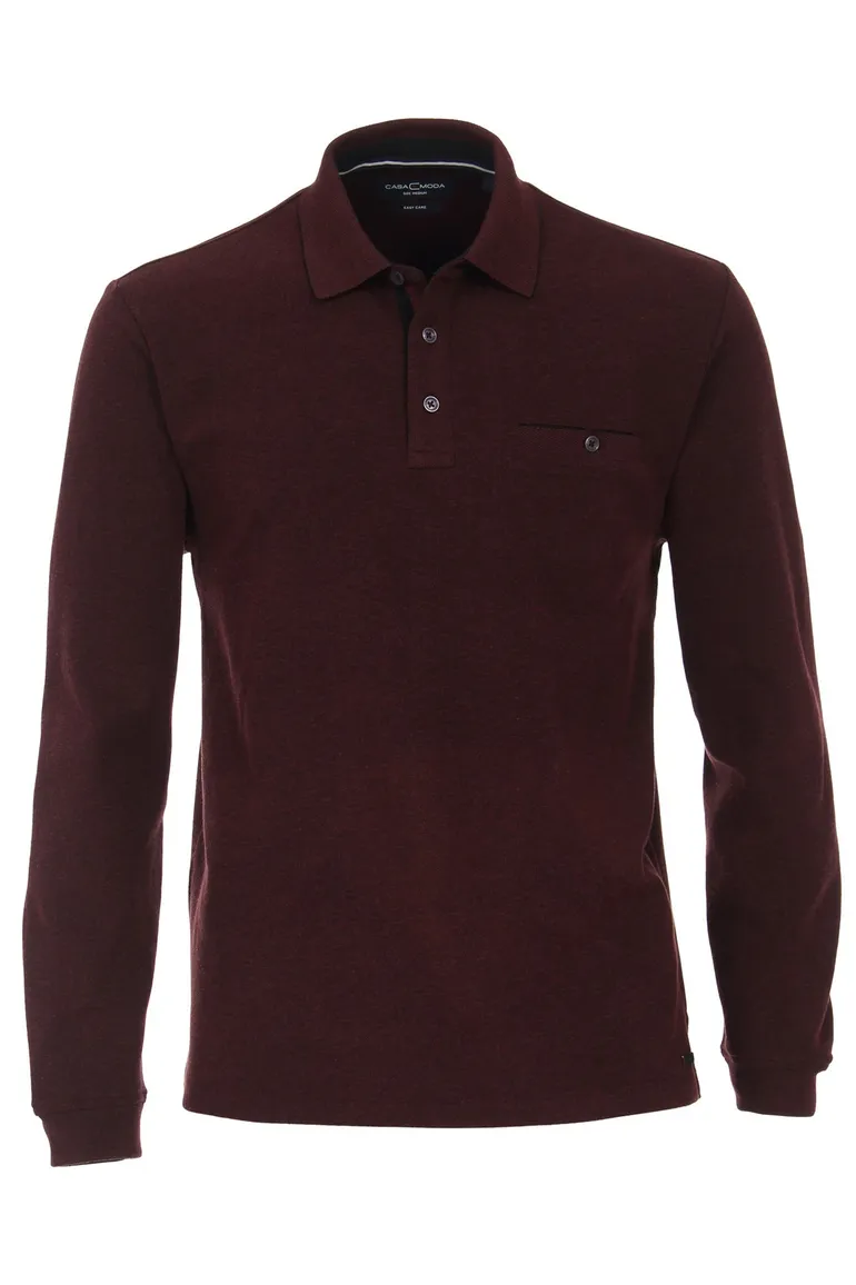 Casa Moda trui bordeaux effen katoen