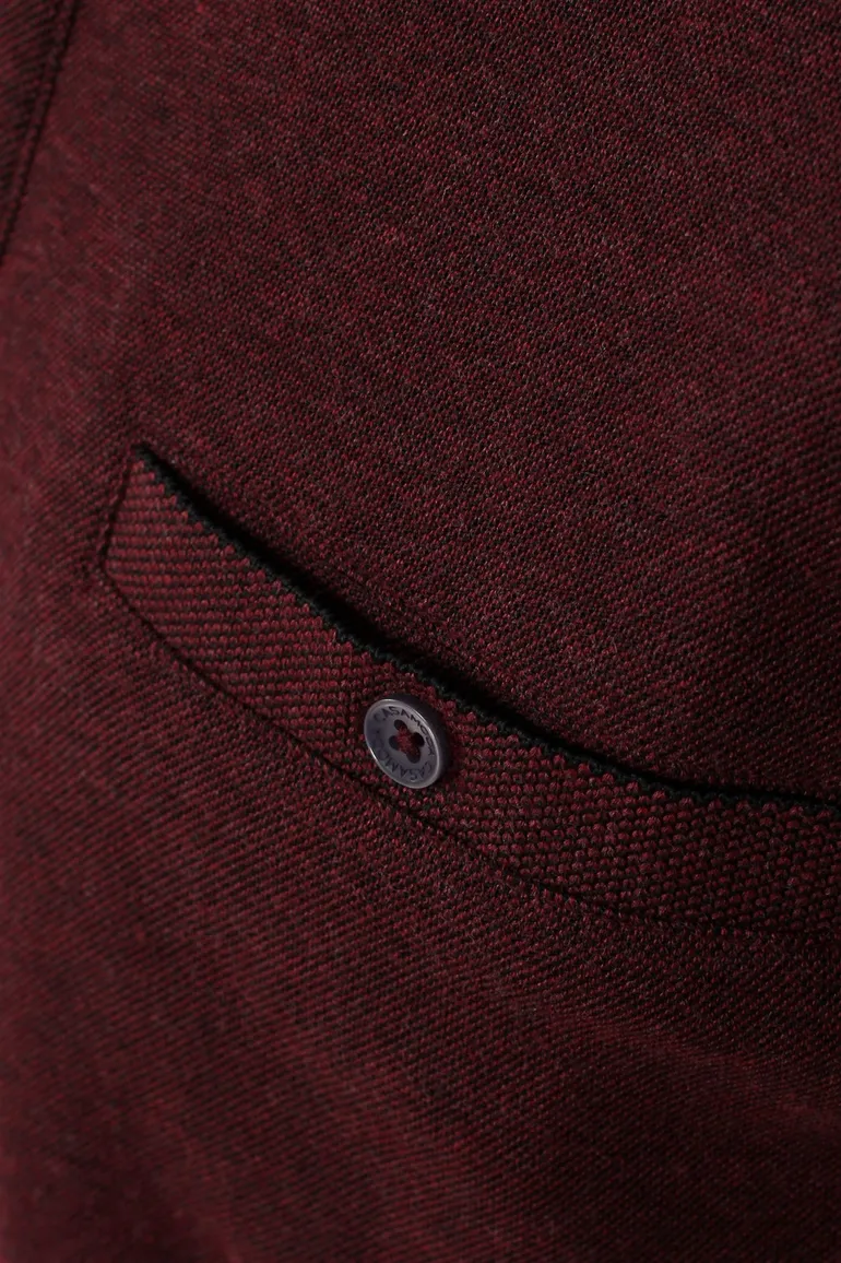 Casa Moda trui bordeaux effen katoen
