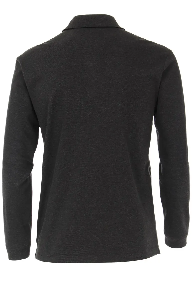 Casa Moda polo grijs met borstzak