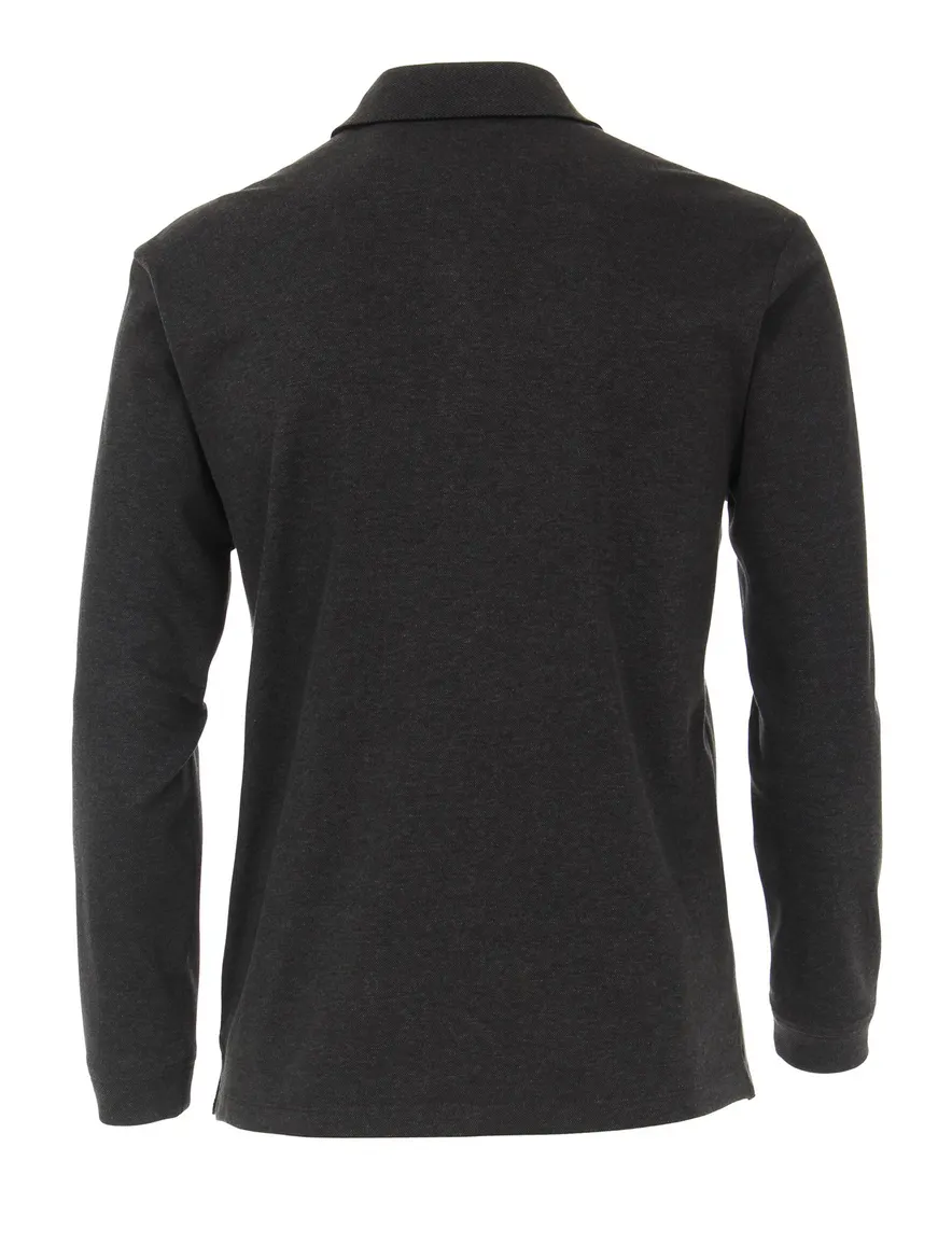 Casa Moda polo grijs met borstzak