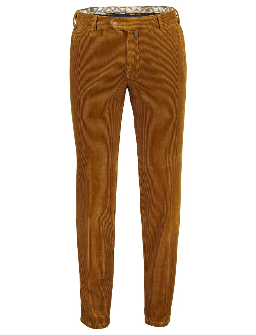 Pantalon Meyer bruin Bonn ribstof