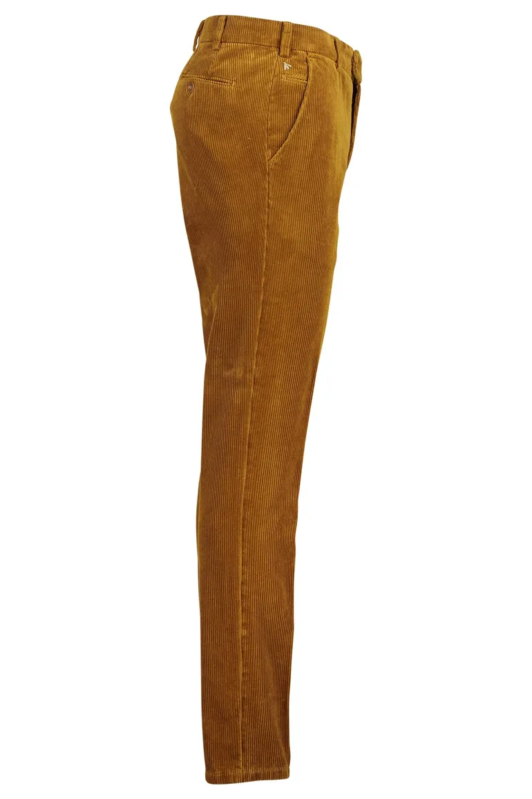Pantalon Meyer bruin Bonn ribstof