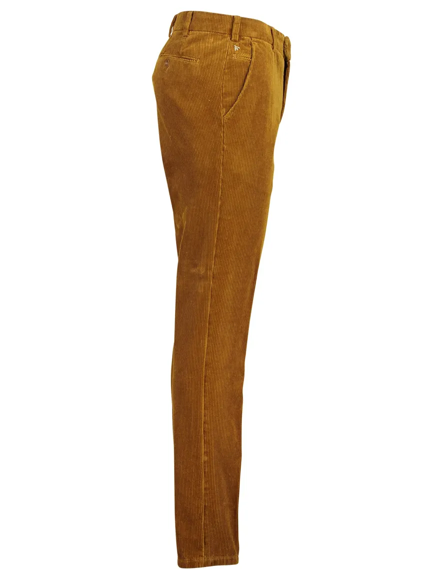 Pantalon Meyer bruin Bonn ribstof