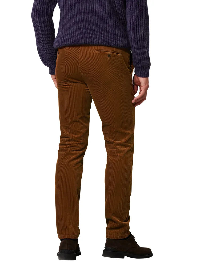 Pantalon Meyer bruin Bonn ribstof