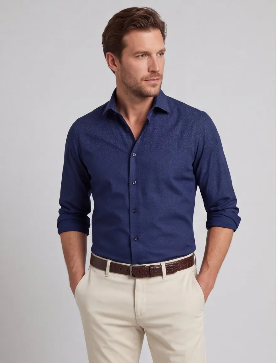Olymp shirt No. 6 donkerblauw ml 7