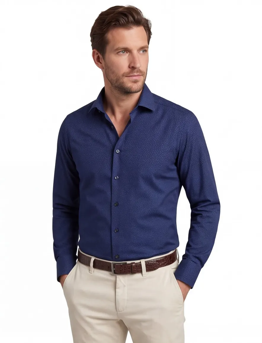 Olymp shirt No. 6 donkerblauw ml 7