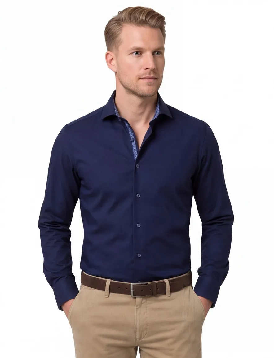 Overhemd Olymp mouwlengte 7 Navy