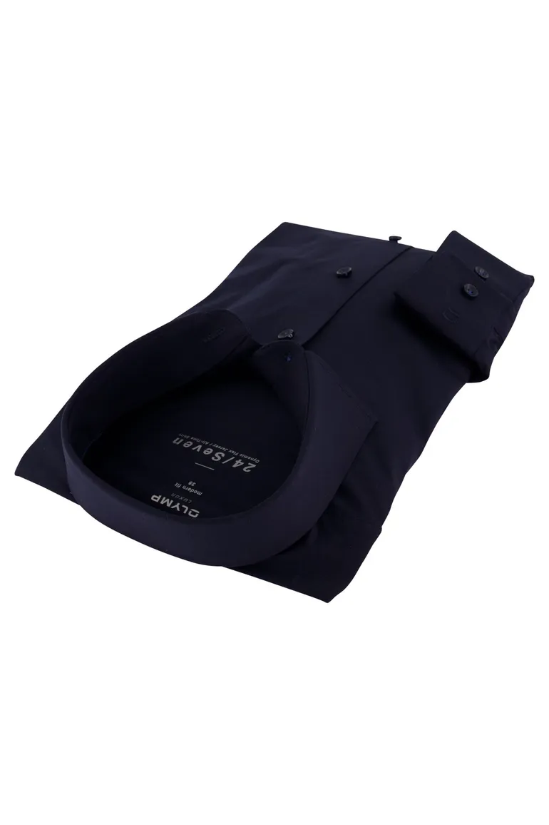 Overhemd Olymp donkerblauw Modern Fit strijkvrij