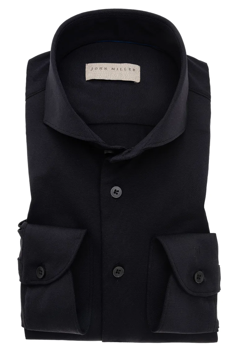John Miller overhemd tailored fit zwart