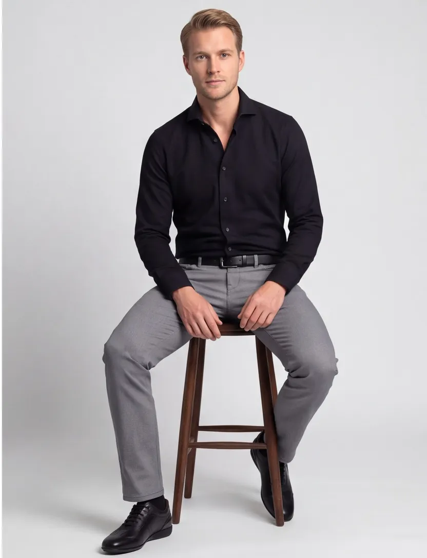 Overhemd John Miller Tailored Fit zwart